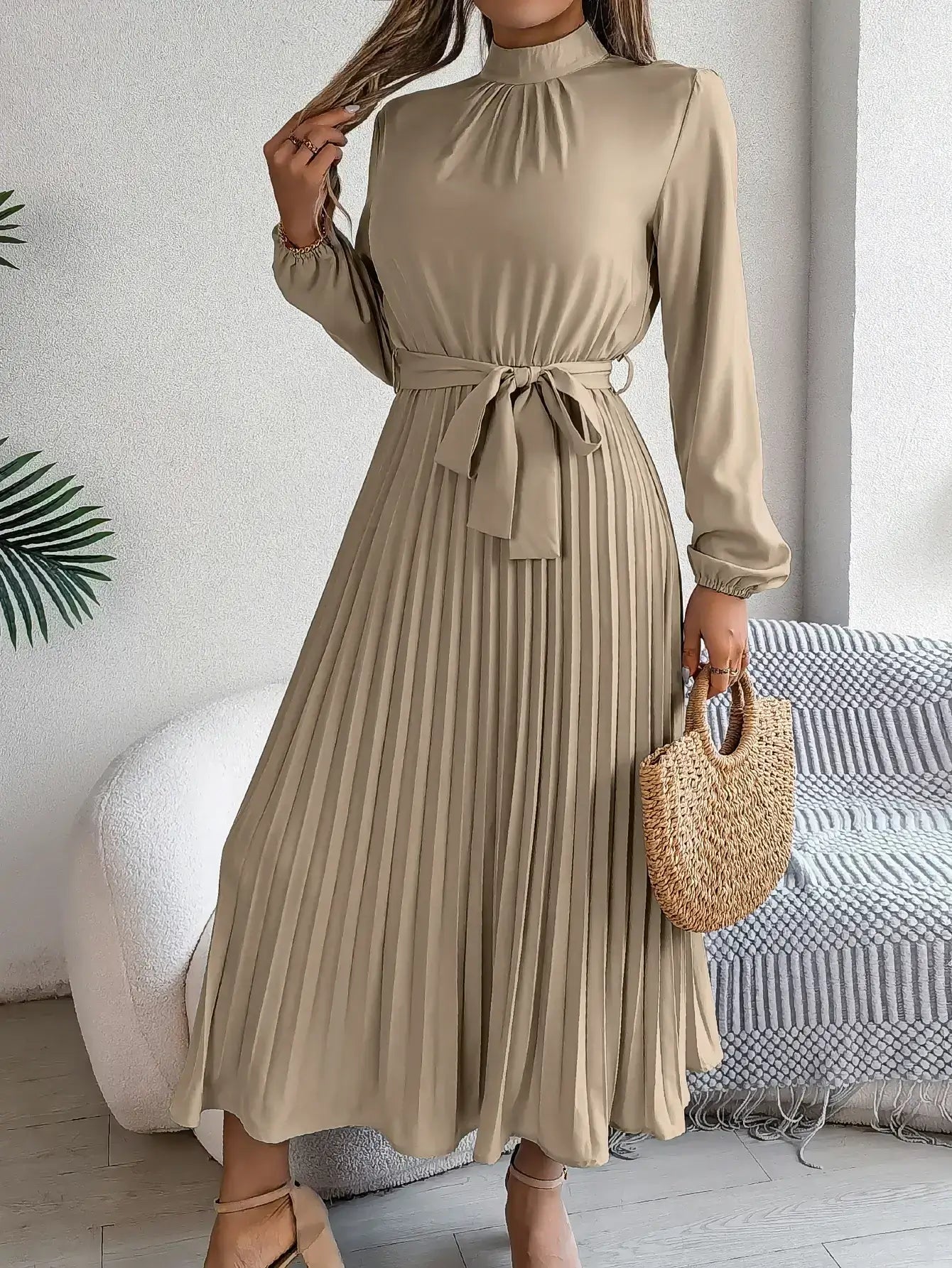 Vestido Longo Plissado