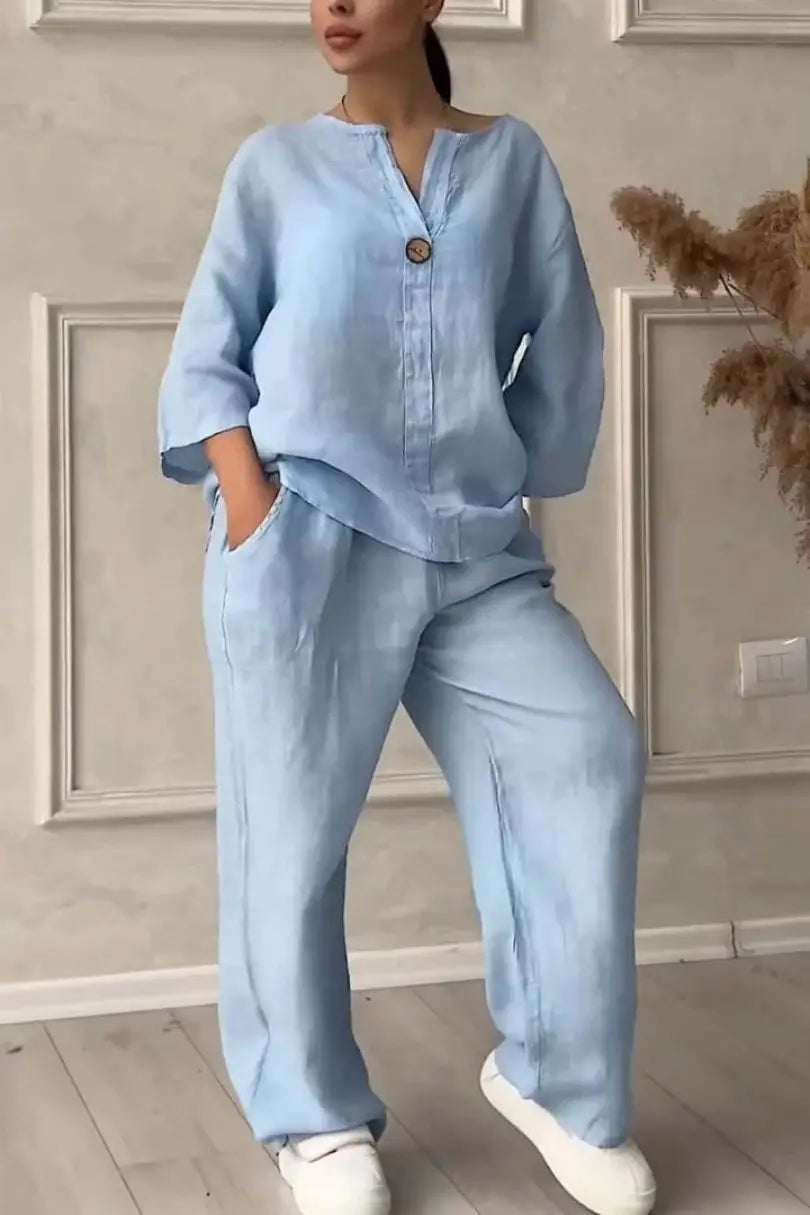 Conjunto Calça e Blusa Elegante