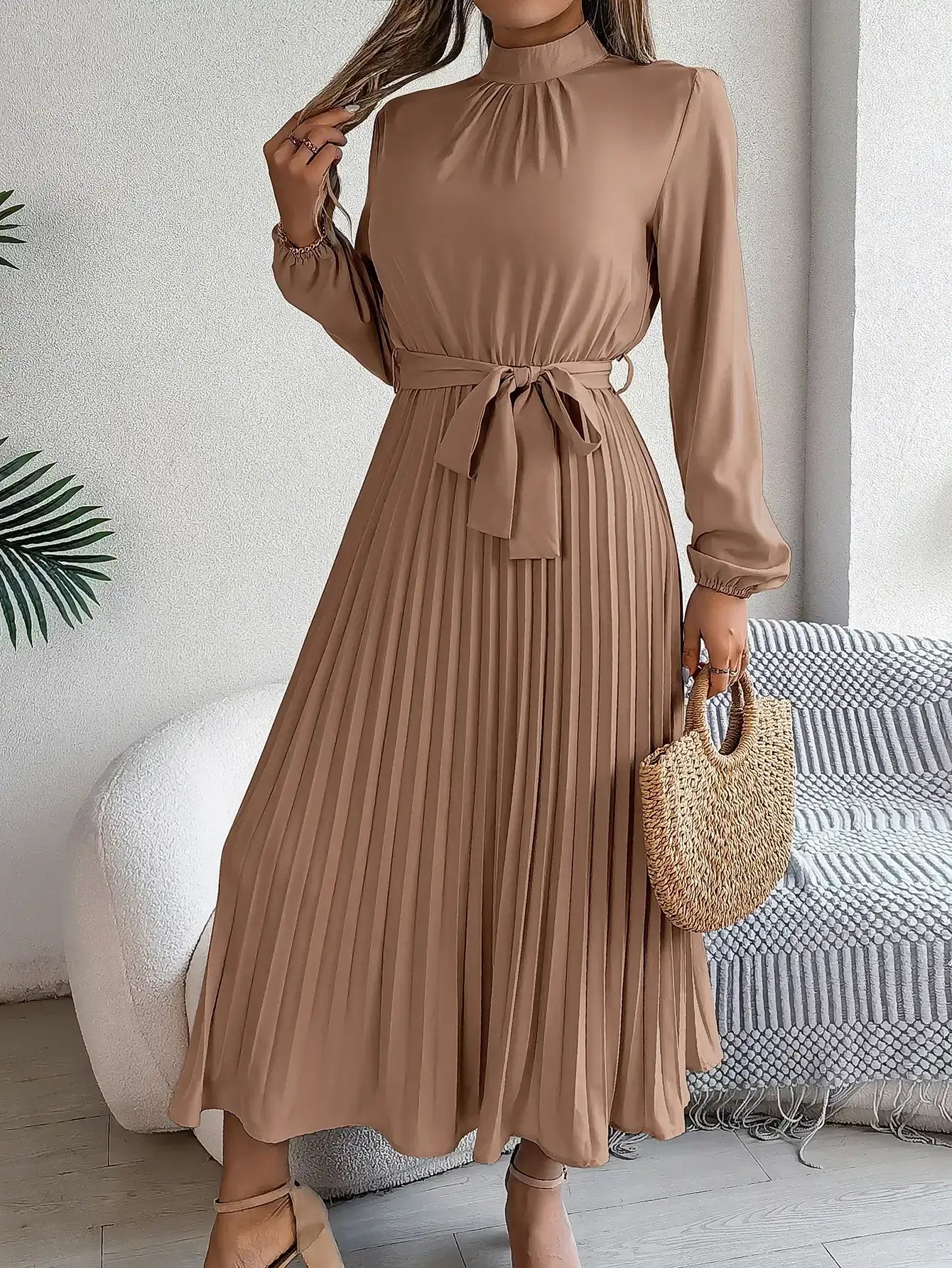 Vestido Longo Plissado