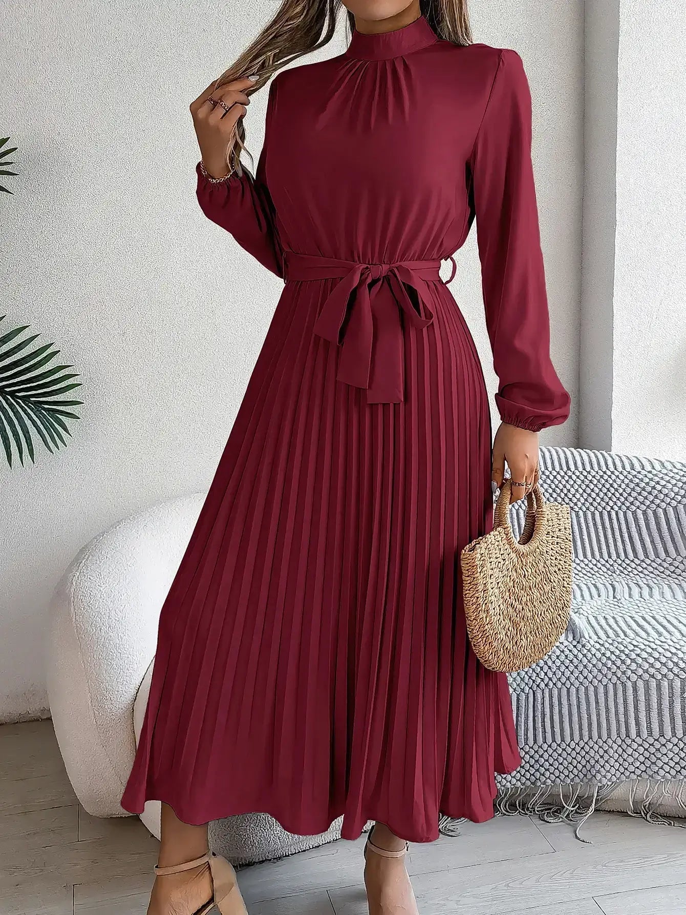Vestido Longo Plissado