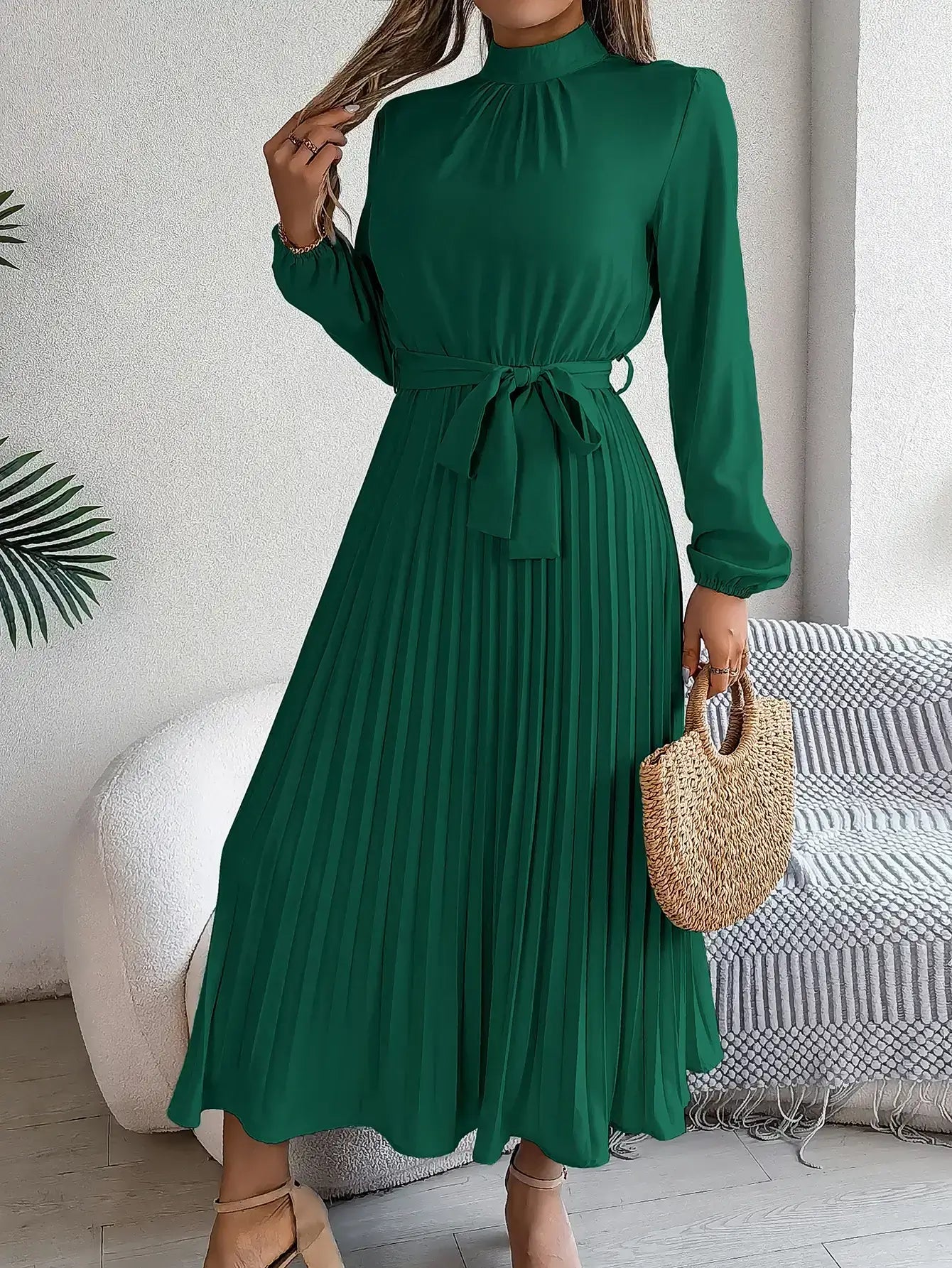 Vestido Longo Plissado