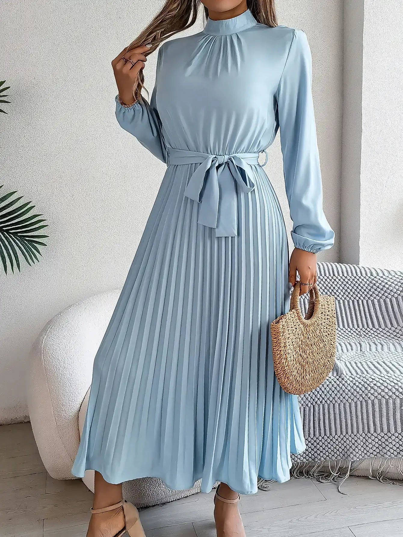 Vestido Longo Plissado
