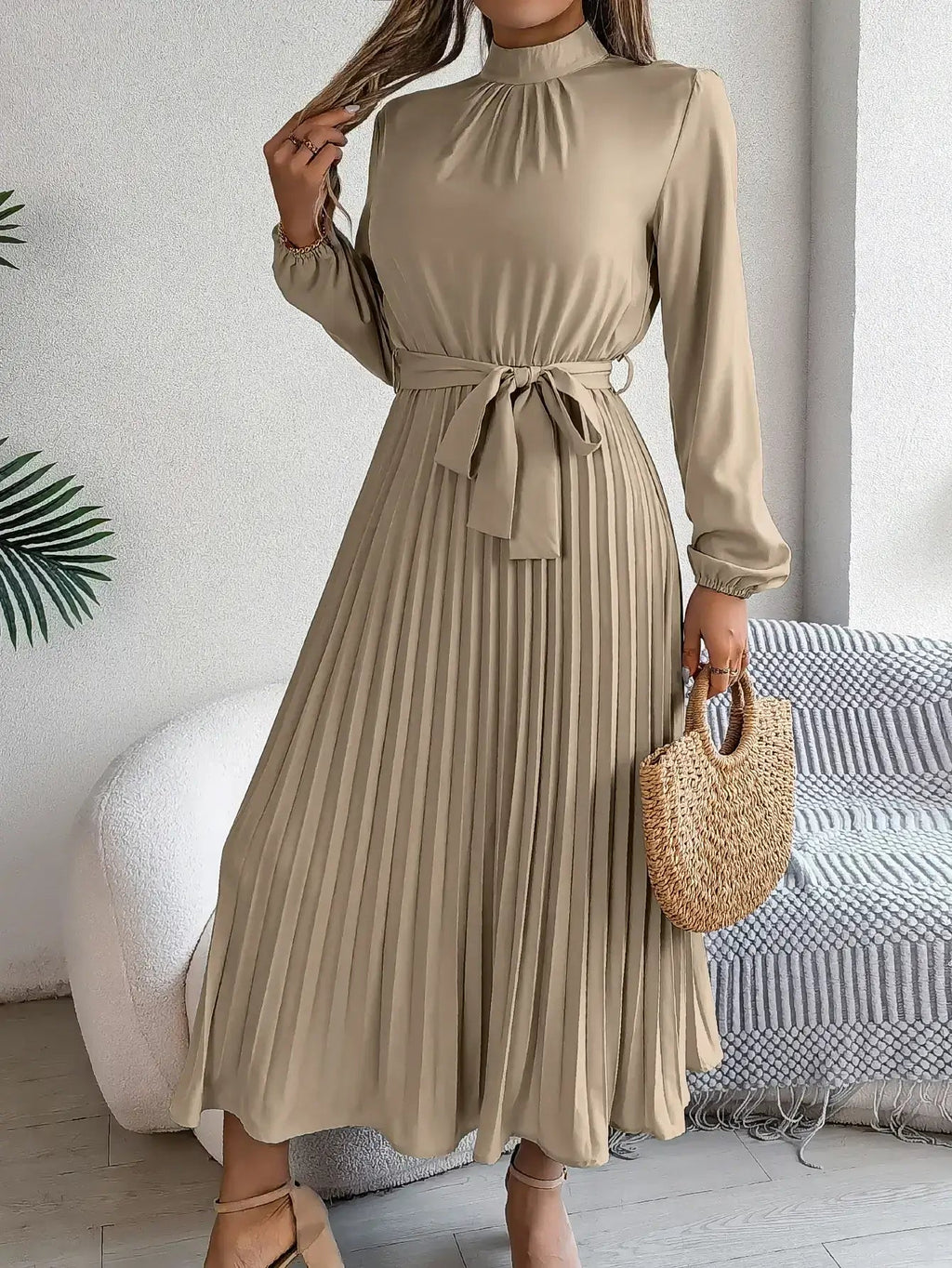 Vestido Longo Plissado