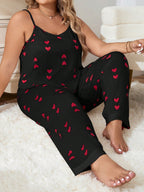 Pijama Plus Size Longo Coração