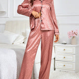 Pijama Cetim Noite Felina