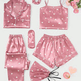 Conjunto Pijama 7 Peças Corações
