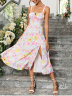 Vestido Midi com Estampa Floral