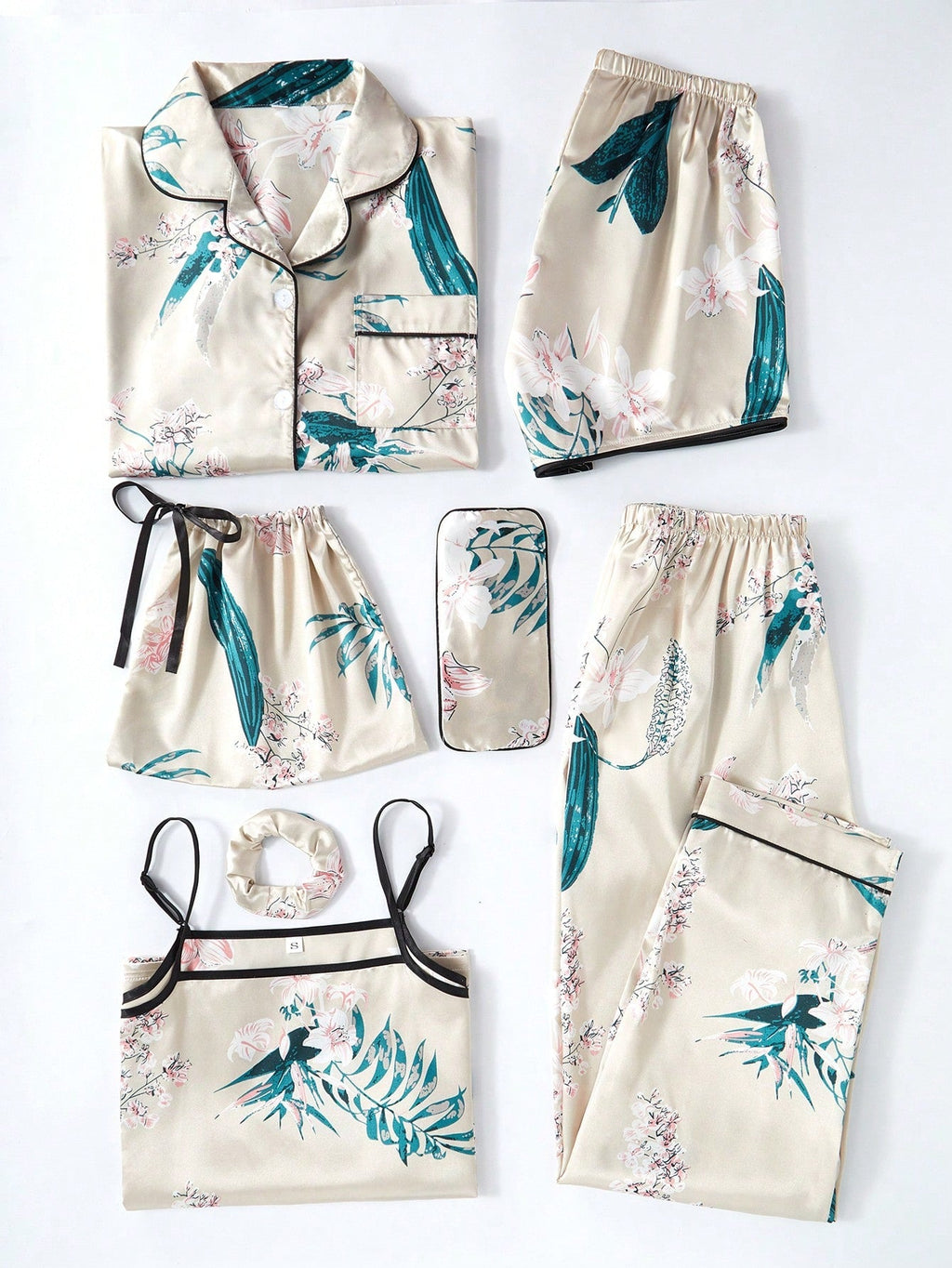 Conjunto Pijama 7 Peças Floral