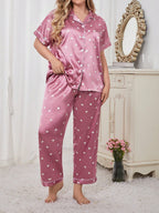 Pijama Plus Size Chuva De Corações