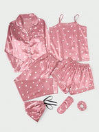 Conjunto Pijama 7 Peças Corações