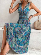 Vestido Feminino Cintura Elástica Estampa